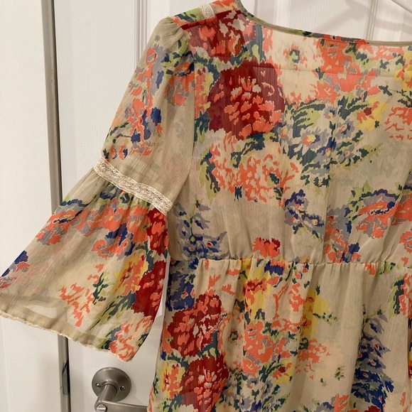 RALPH LAUREN DENIM & SUPPLY FLORAL PEASANT TOP - Size Small - Picture 9 of 9